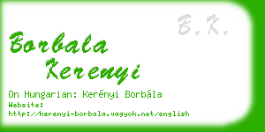 borbala kerenyi business card